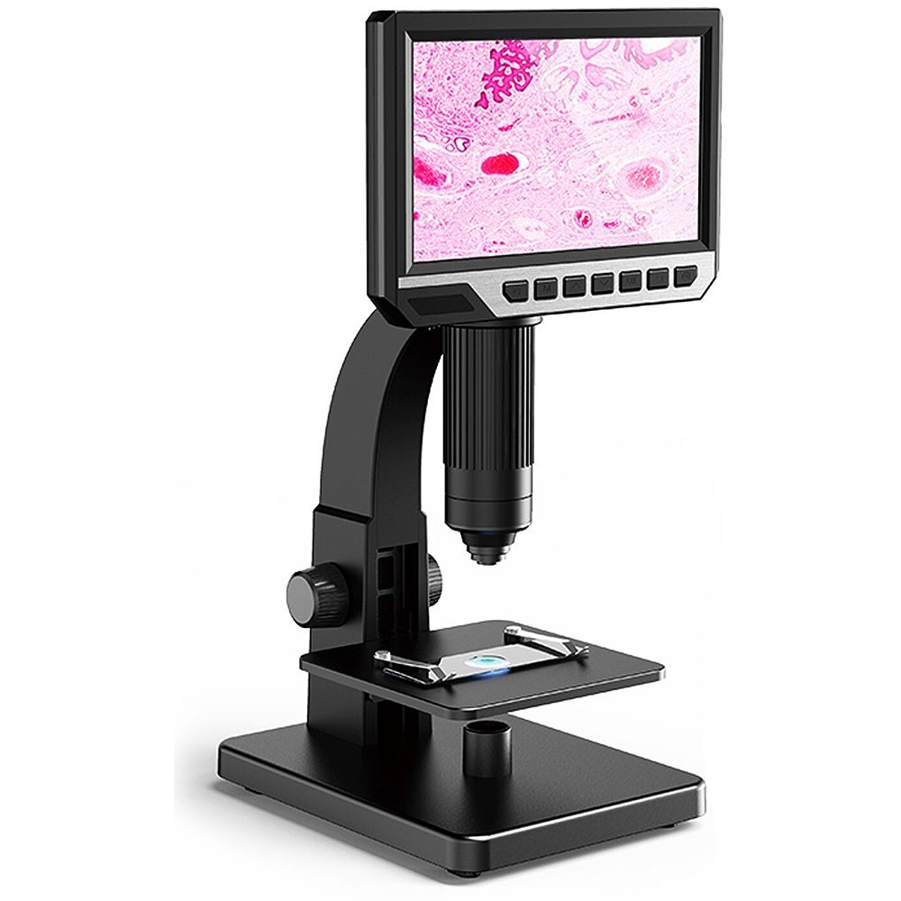 2000X HD Digital Microscope 7″ LCD 12MP Dual Lens Rechargeable Win/Mac NEW