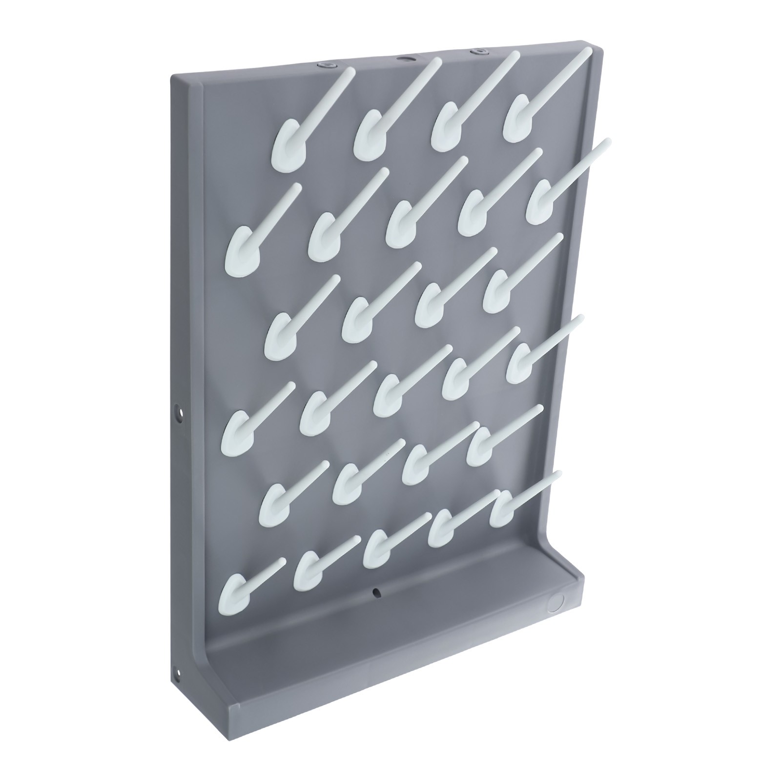 2PCs Lab Supply Wall Desk Drying Rack 52 pegs/27 Pegs Cleaning Equipment Grey PP