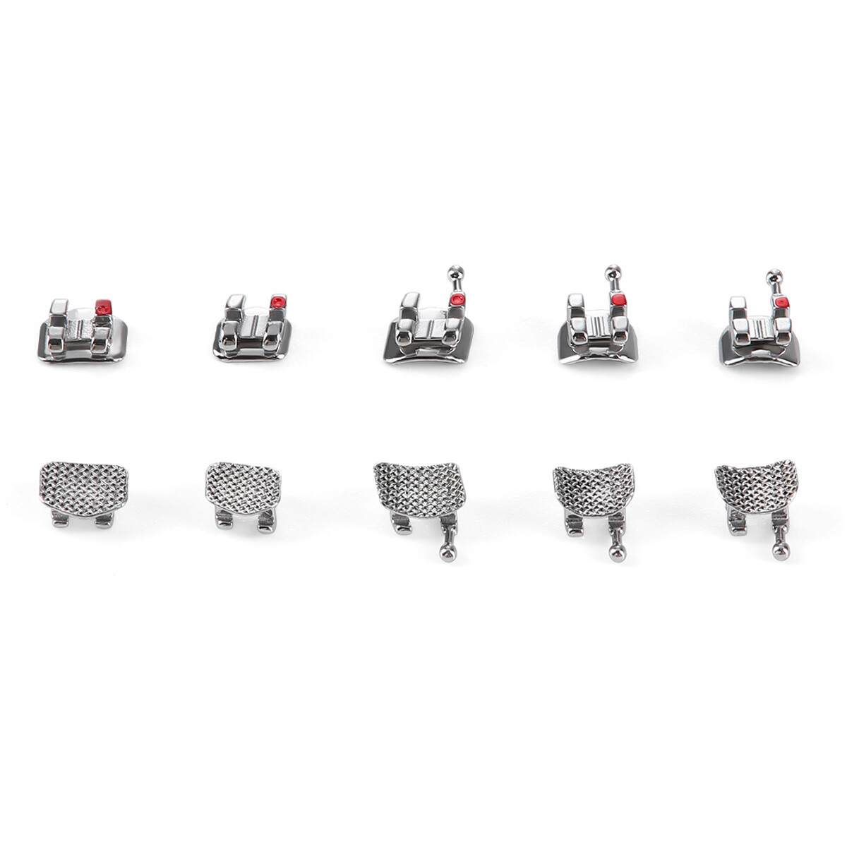 10Pks Orthodontic Dental Brackets Braces Metal Mini Roth MBT.022/.018 3/345Hooks