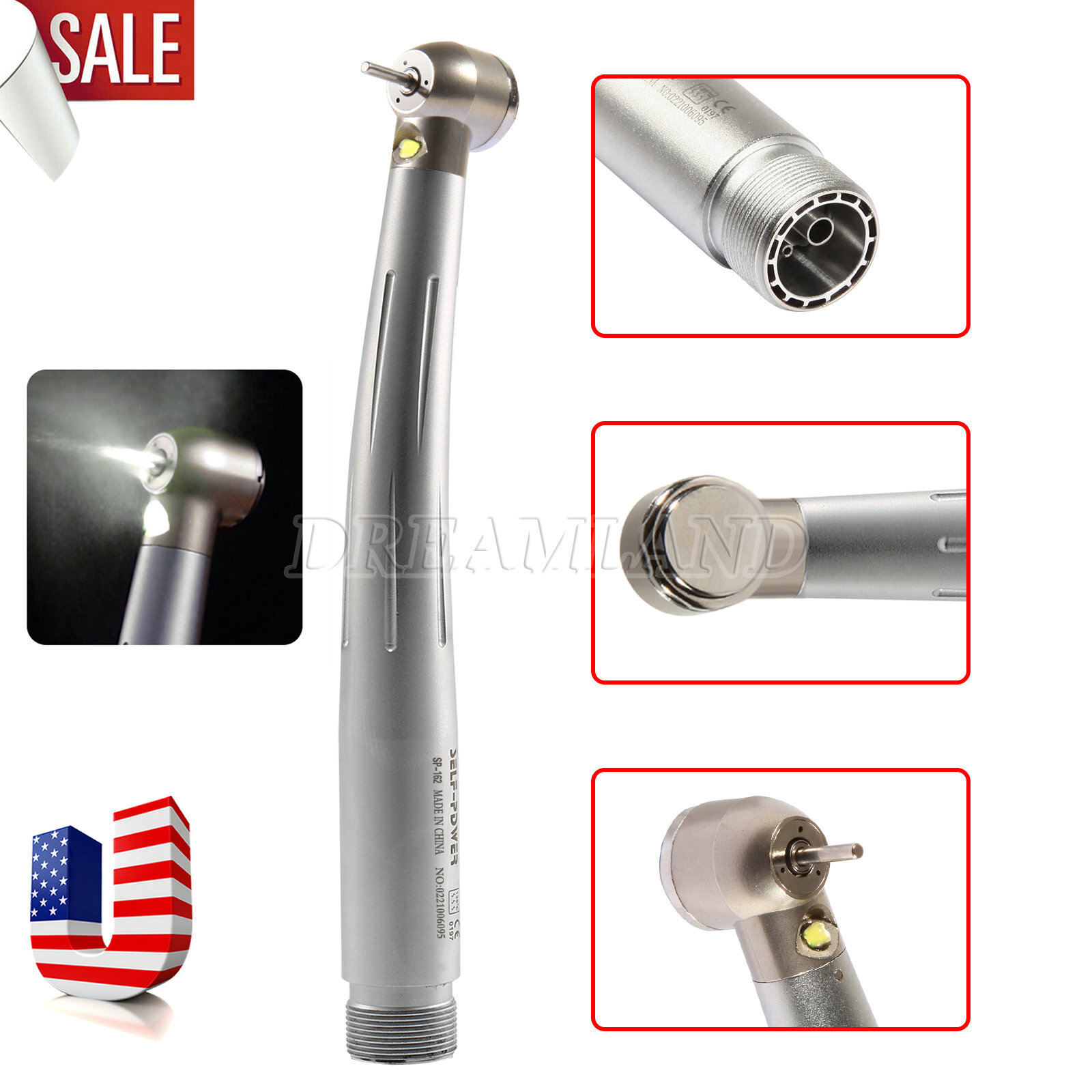 E-generator Dental LED Fiber Optic High Speed Handpiece SP-164/162 KaV Style