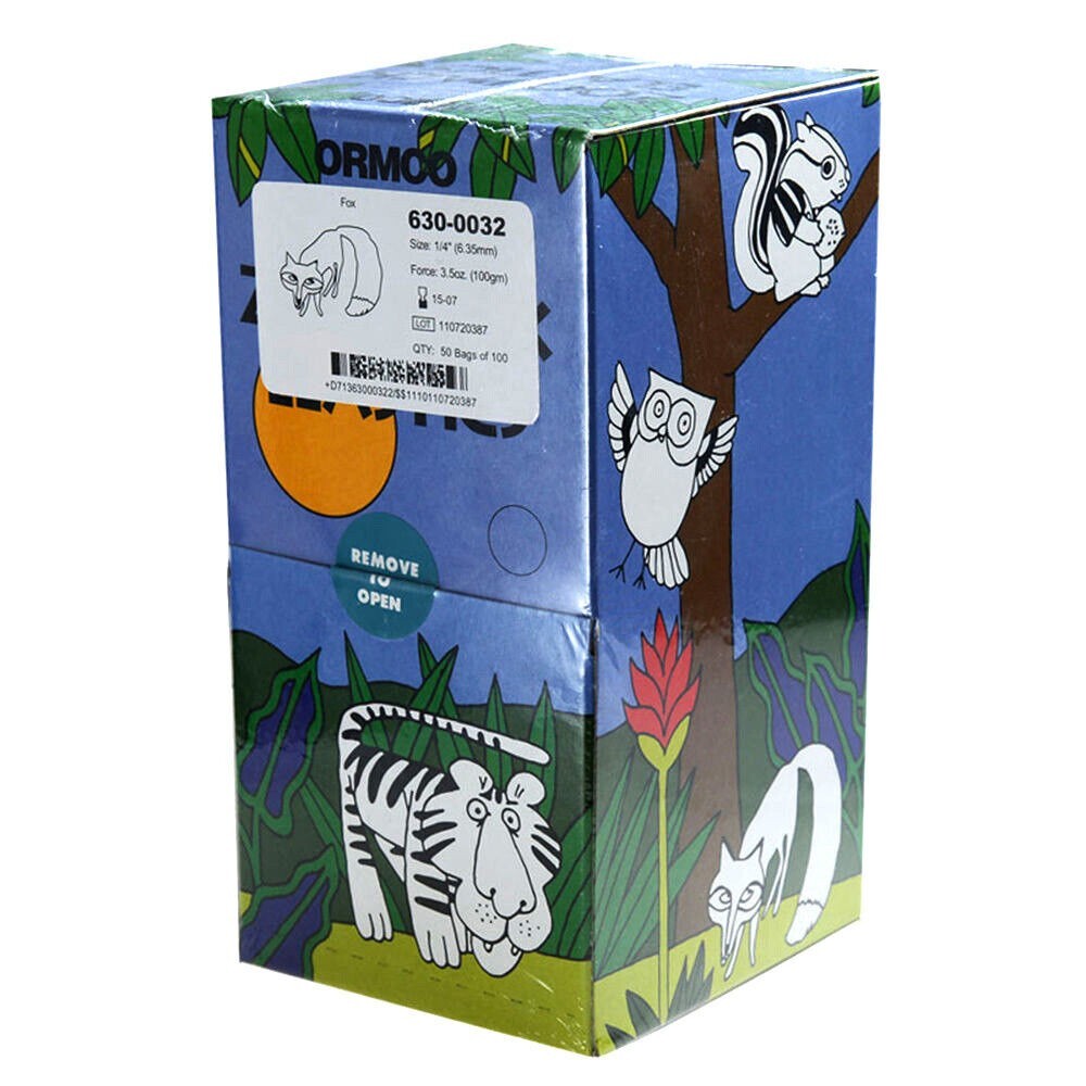 1 Pack 5000pcs/box Dental Orhtodontic Zoo ormaco elastic band Fox 3.5 OZ 1/4″
