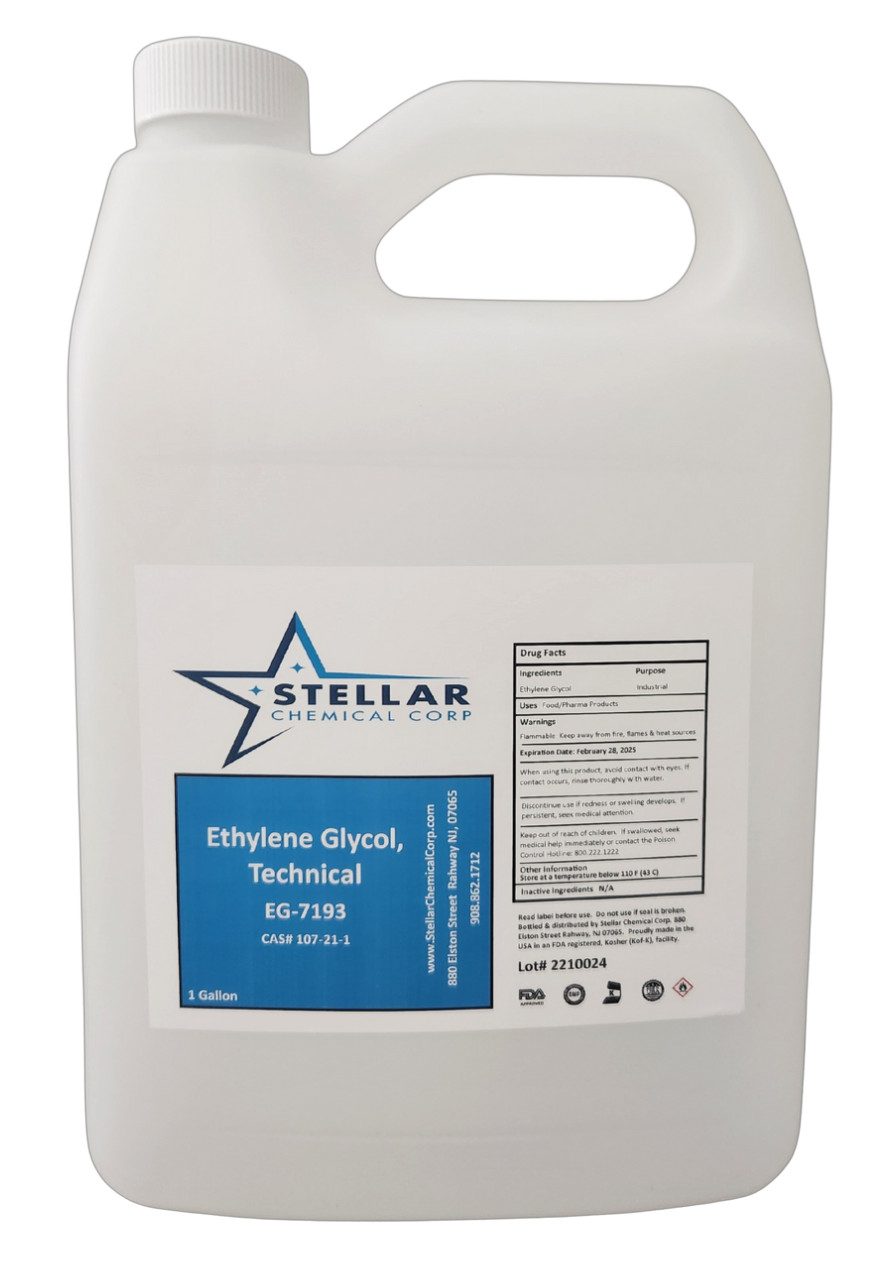 Ethylene Glycol, Tech Grade ~~ Stellar Chemical ~~ 1 Gallon