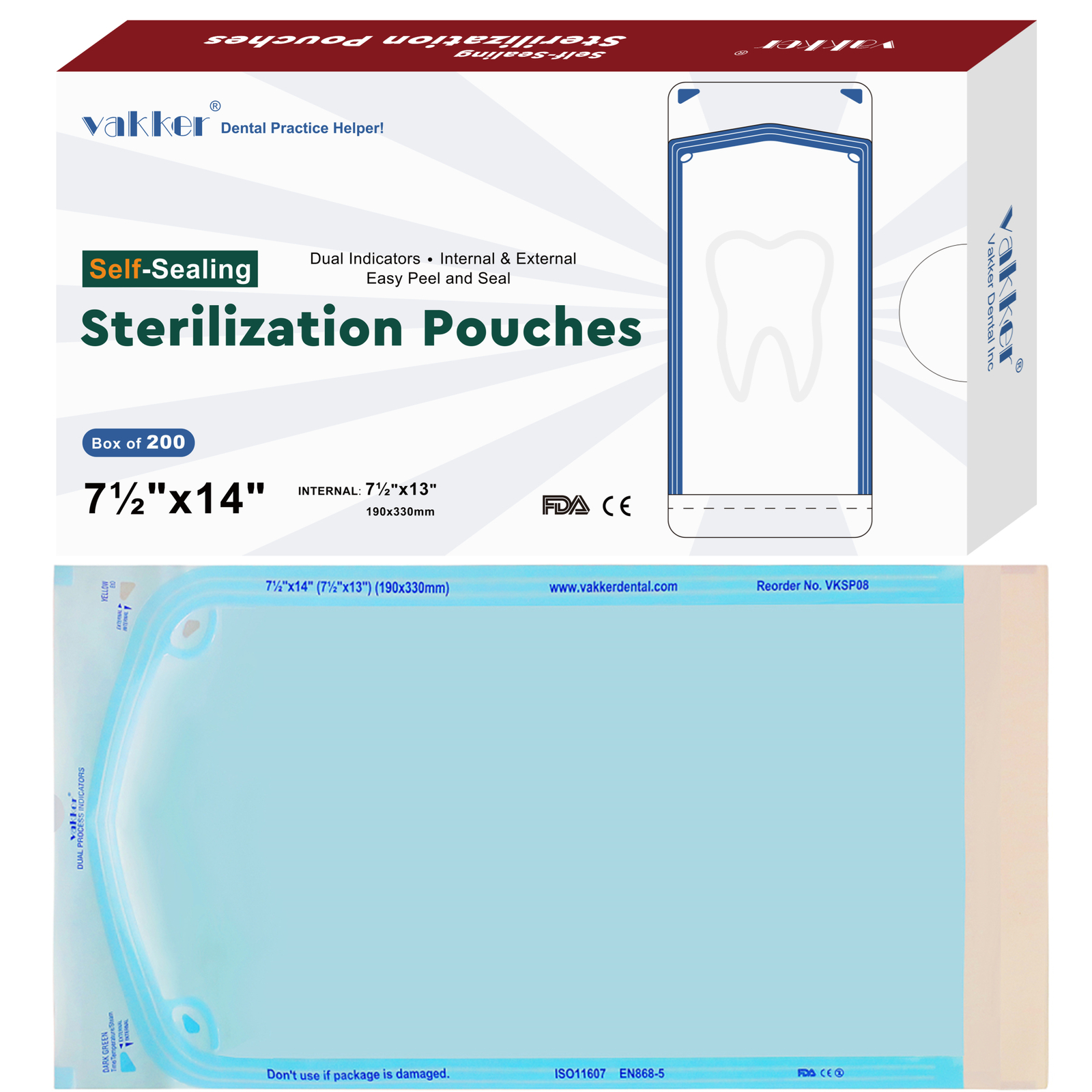 All size Self Sterilization Pouches Autoclave Sterilizer Bag Dental Tattoo Nail