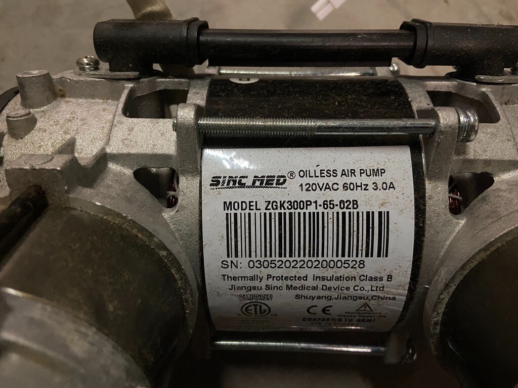 Sinc Med Medical Grade Oilless Air Pump ZGK300P1-65-02B