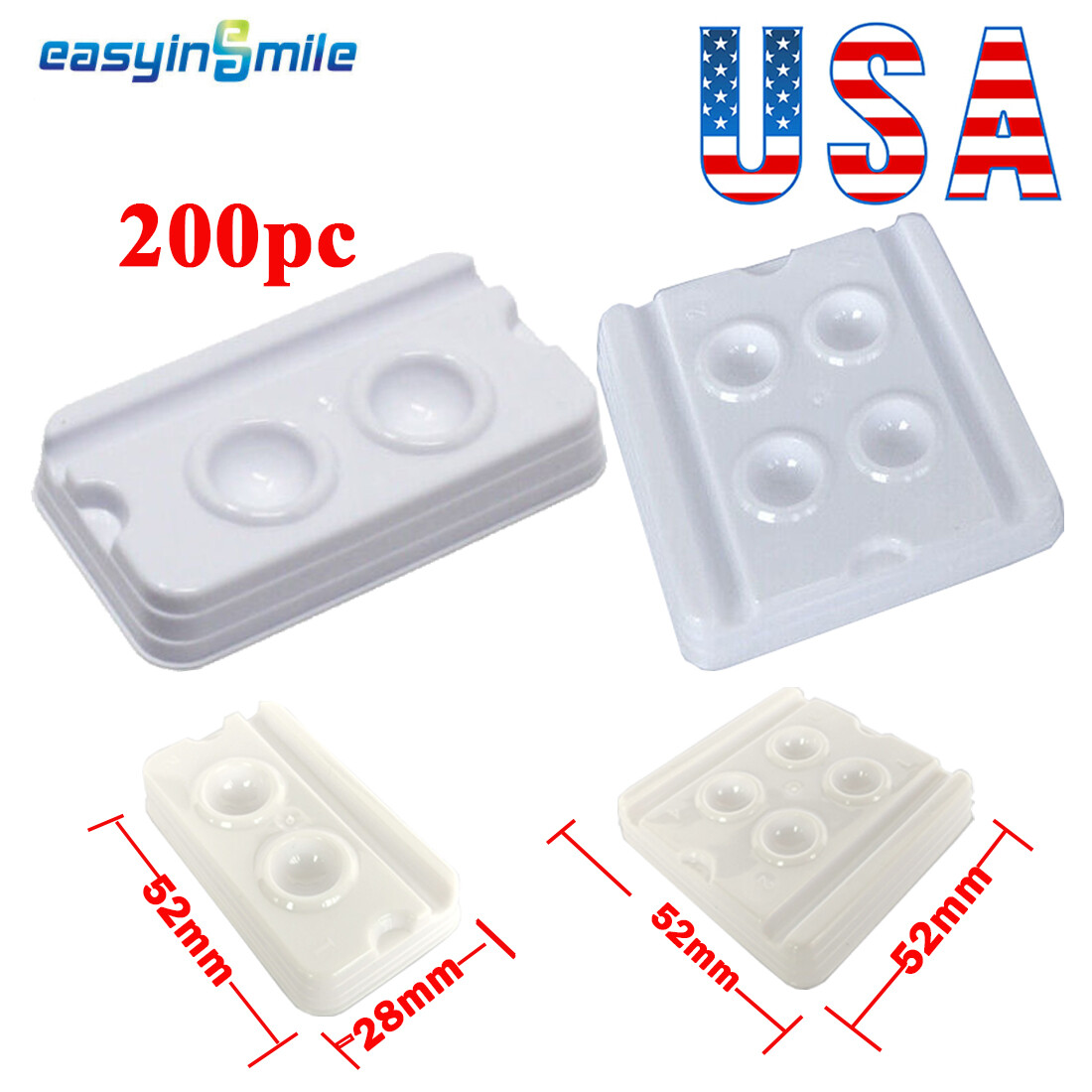 Dental Lab Disposable Mixing Wells Bonding Composite Adhesive 2/4 Wells Tray