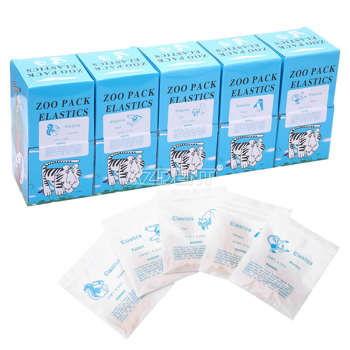 AZDENT Bandas Elásticas Ortodoncia Látex Elásticos Dental Elastics Rubber Bands