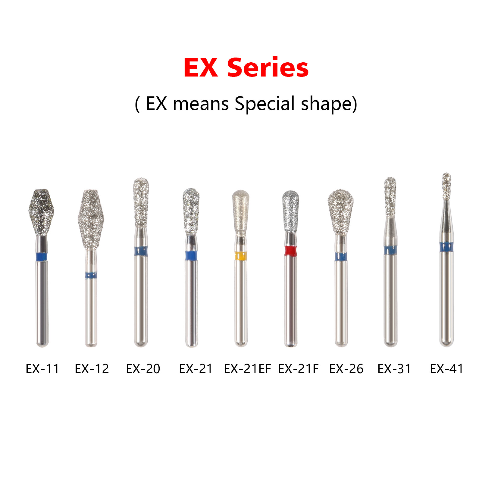 0.99 USD Dental FG Diamond Burs for High Speed Handpiece Friction Grip 5pcs/pack