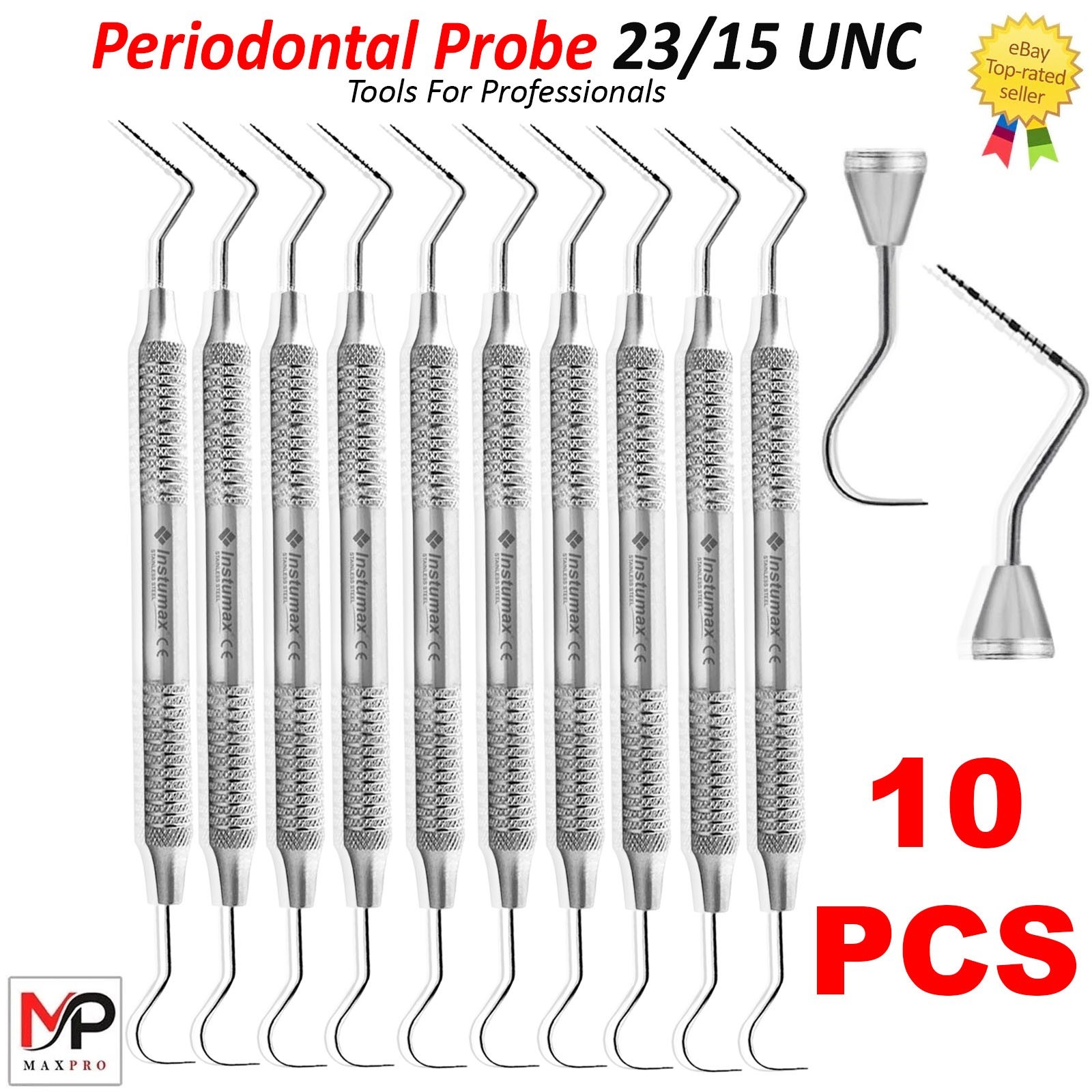 Dental Perio Explorer 23 Probe UNC 15 Hallow Handle Color Marking Double Ended
