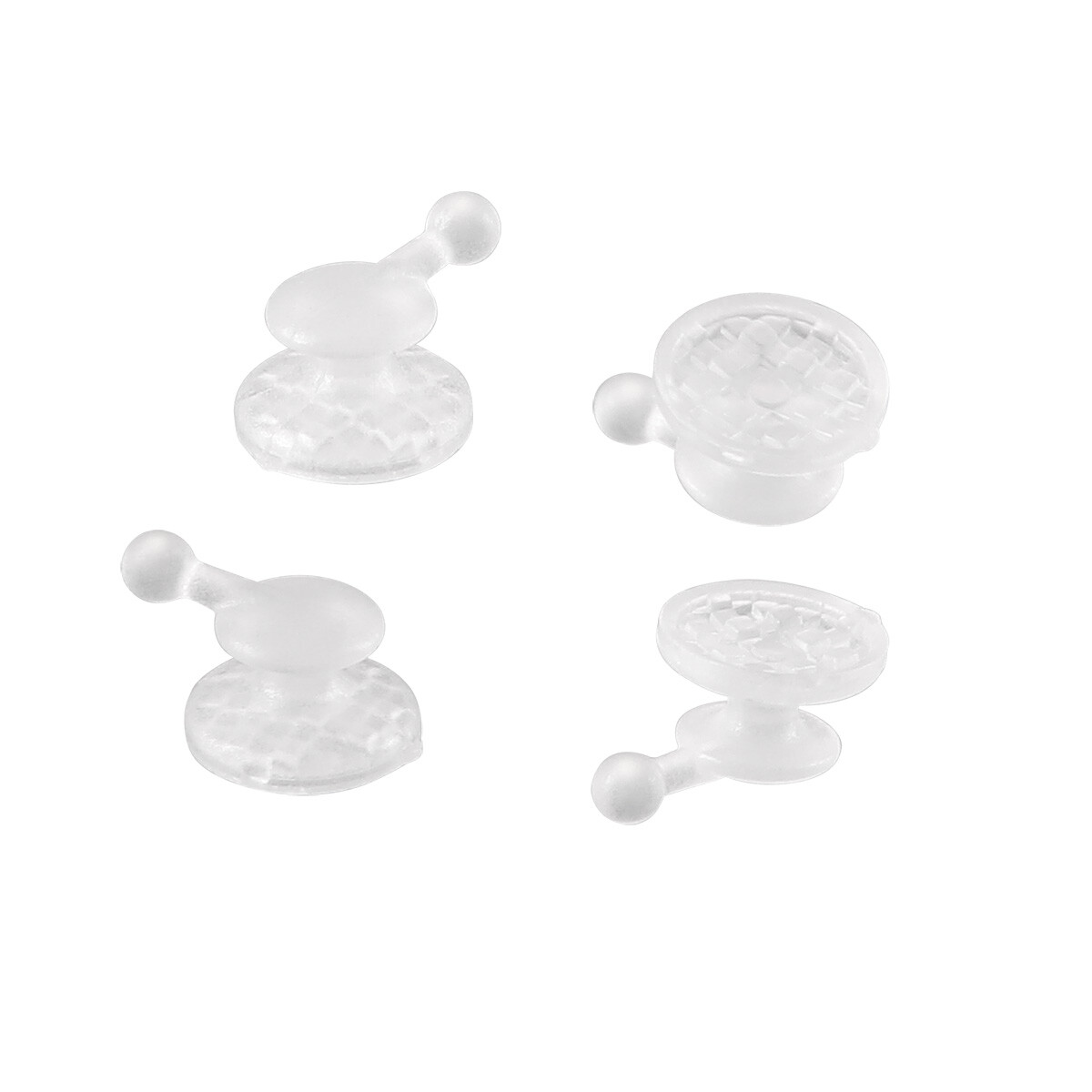 Dental Composite Clear Ceramic Lingual Buttons Bondable Round Rectangular Base