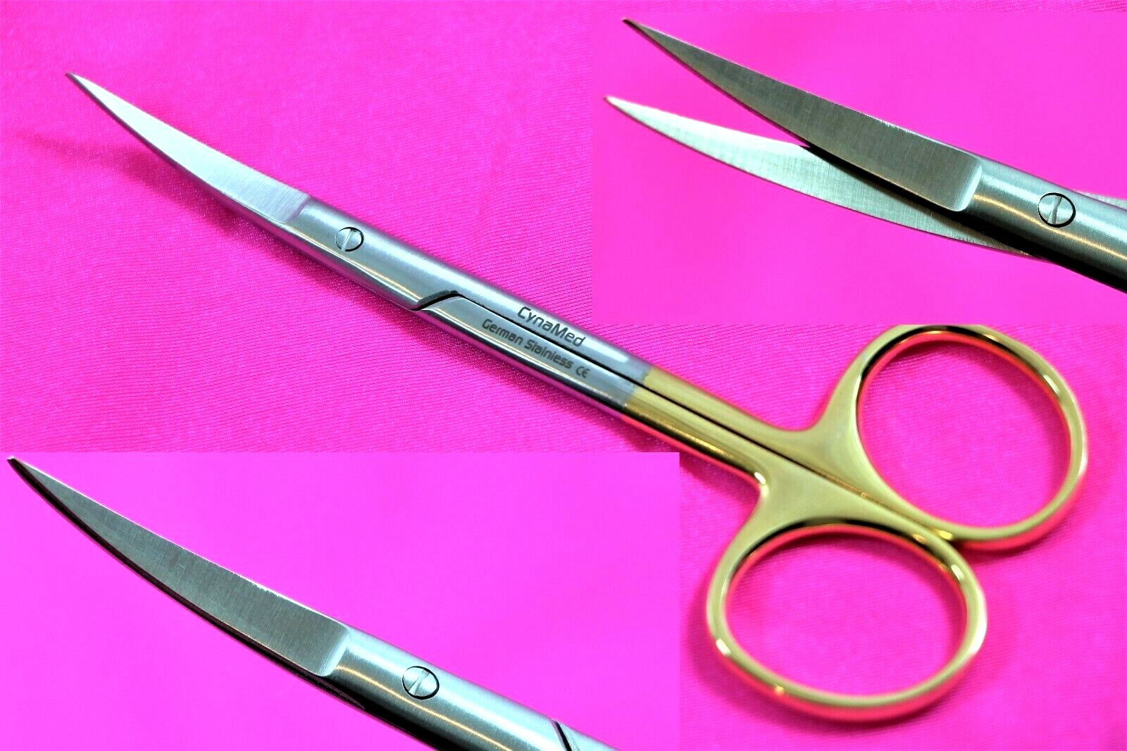 Premium GERMAN TC Iris Scissors 4.5″ Curved Surgical Dental Instruments