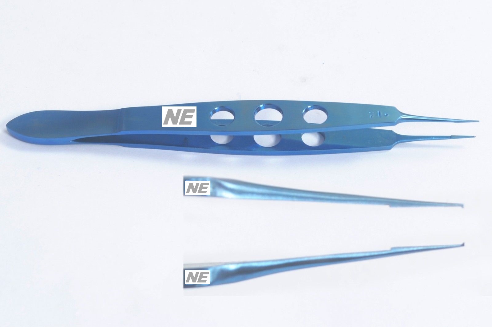 New Titanium Castroviejo suture Forcep 0.12 mm 1X2 Teeth 6 mm long Fifty Pieces