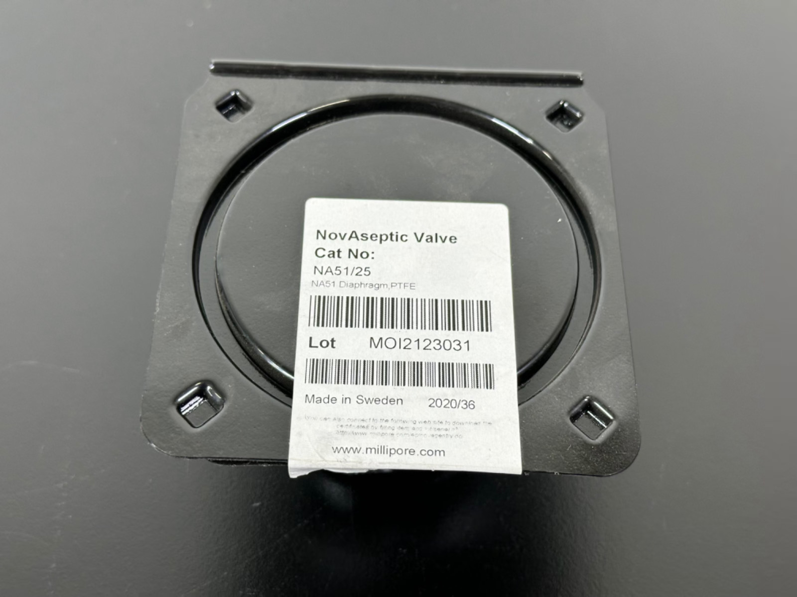 Millipore NovAseptic Valve NA51/25 PTFE Diaphragm Made In Sweden