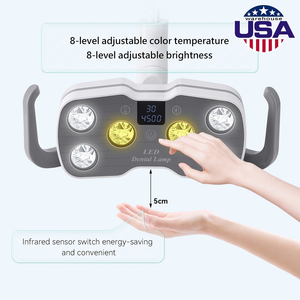 Dental LED Lamp Oral Light Lamp Adjustable Induction Sensor For Unit Chair