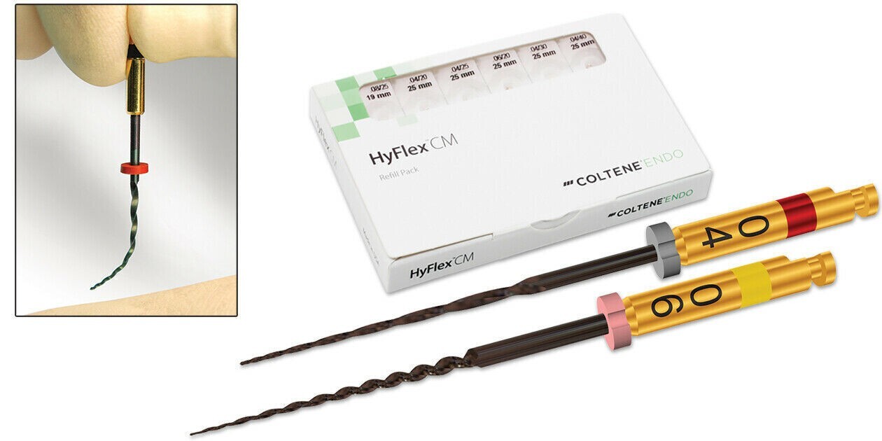 Coltene Whaledent Hyflex CM Controlled Memory NiTi Files 6 Files Pack Free Ship