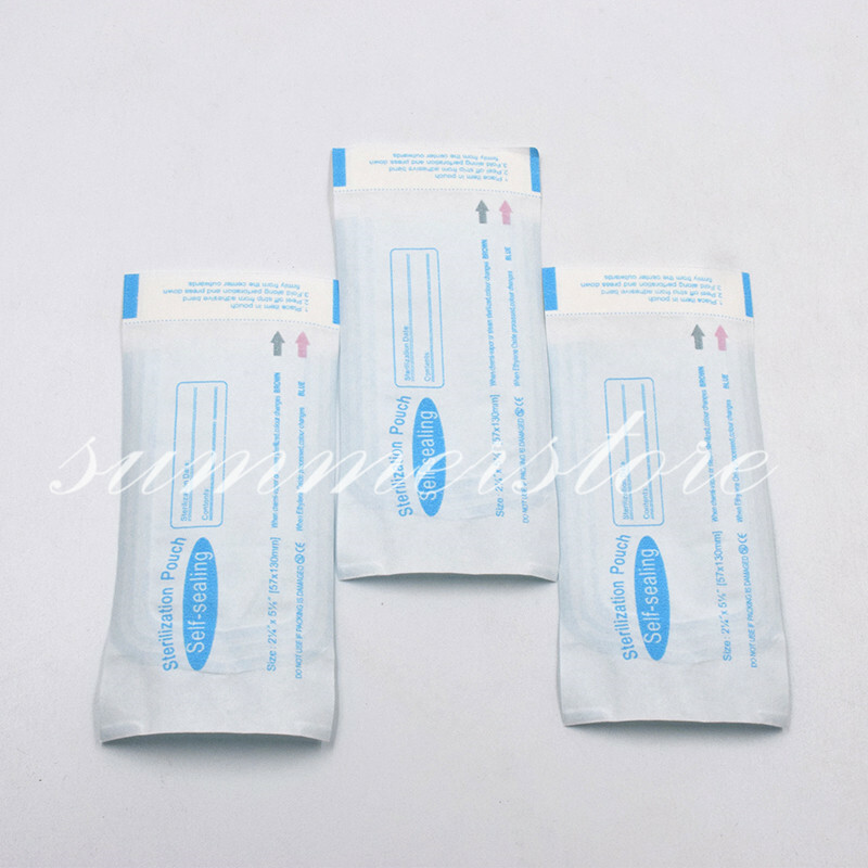 200x Dental Autoclave Serilization 2 1/4″x5 1/8″ 57*130mm Self-Sealing Pouch Bag
