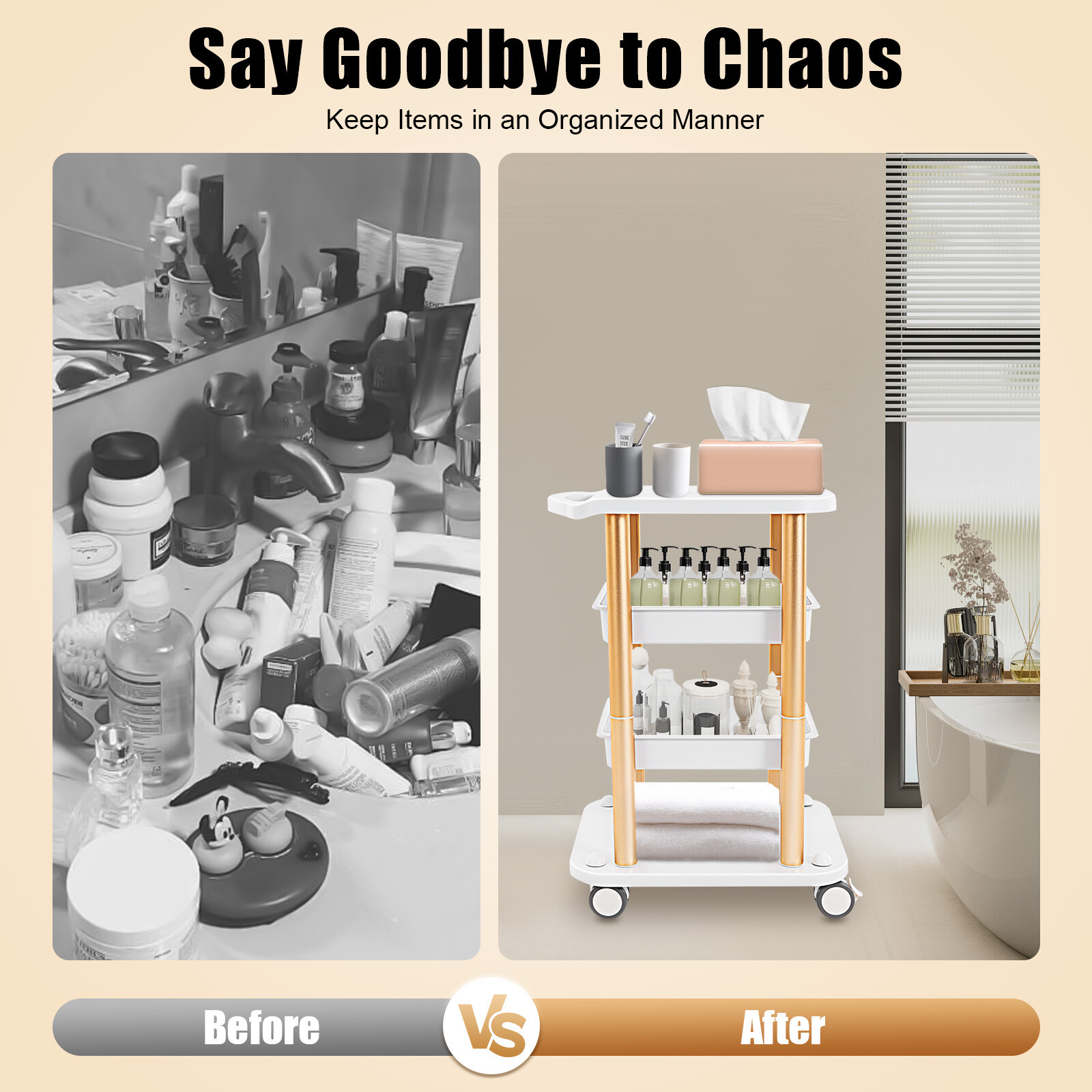 Instrument Rolling Cart For Cavitation Beauty Machine Salon SPA Trolley Stand US