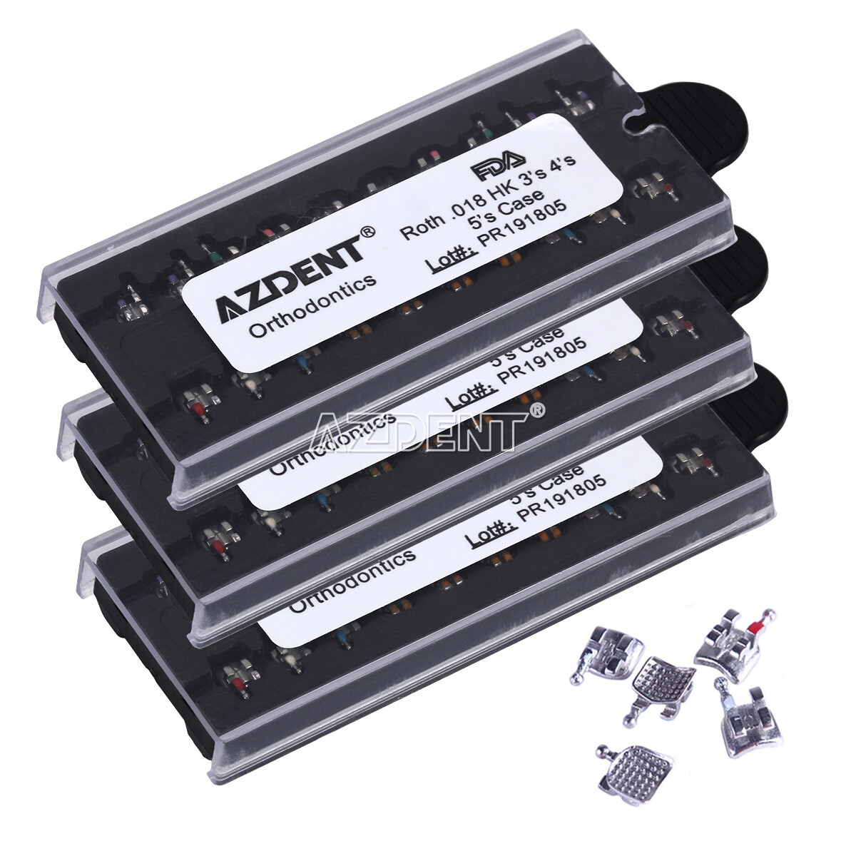 10X Dental Orthodontic Monoblock Bracket Braces Mini Roth/MBT 018/022 AZDENT