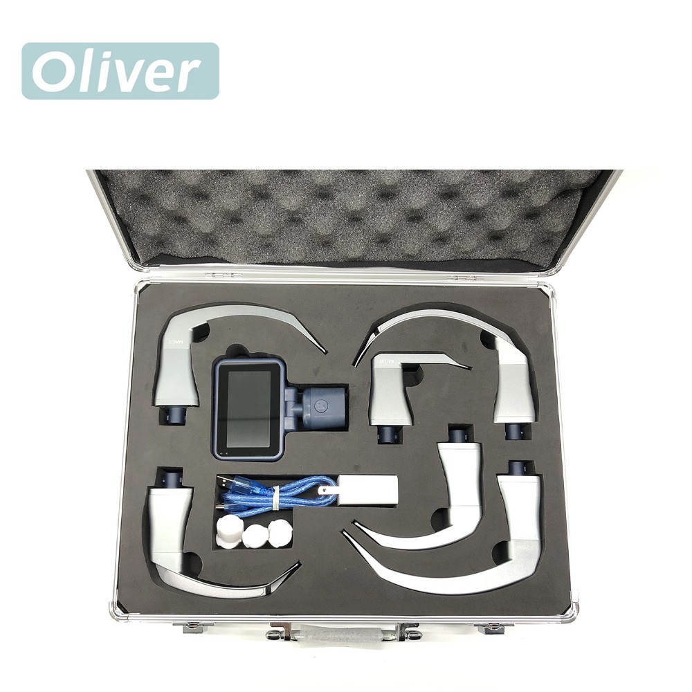 Touch Screen Video Laryngoscope Reusable Sterilizable Blades six option