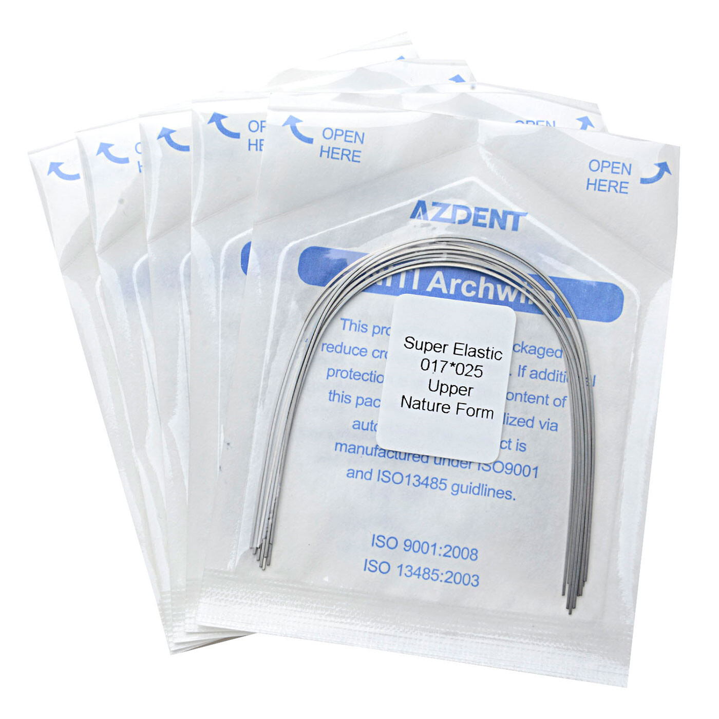 AZDENT Dental Orthodontic Arch Wires Super Elastic Niti Rectangular Nature Form