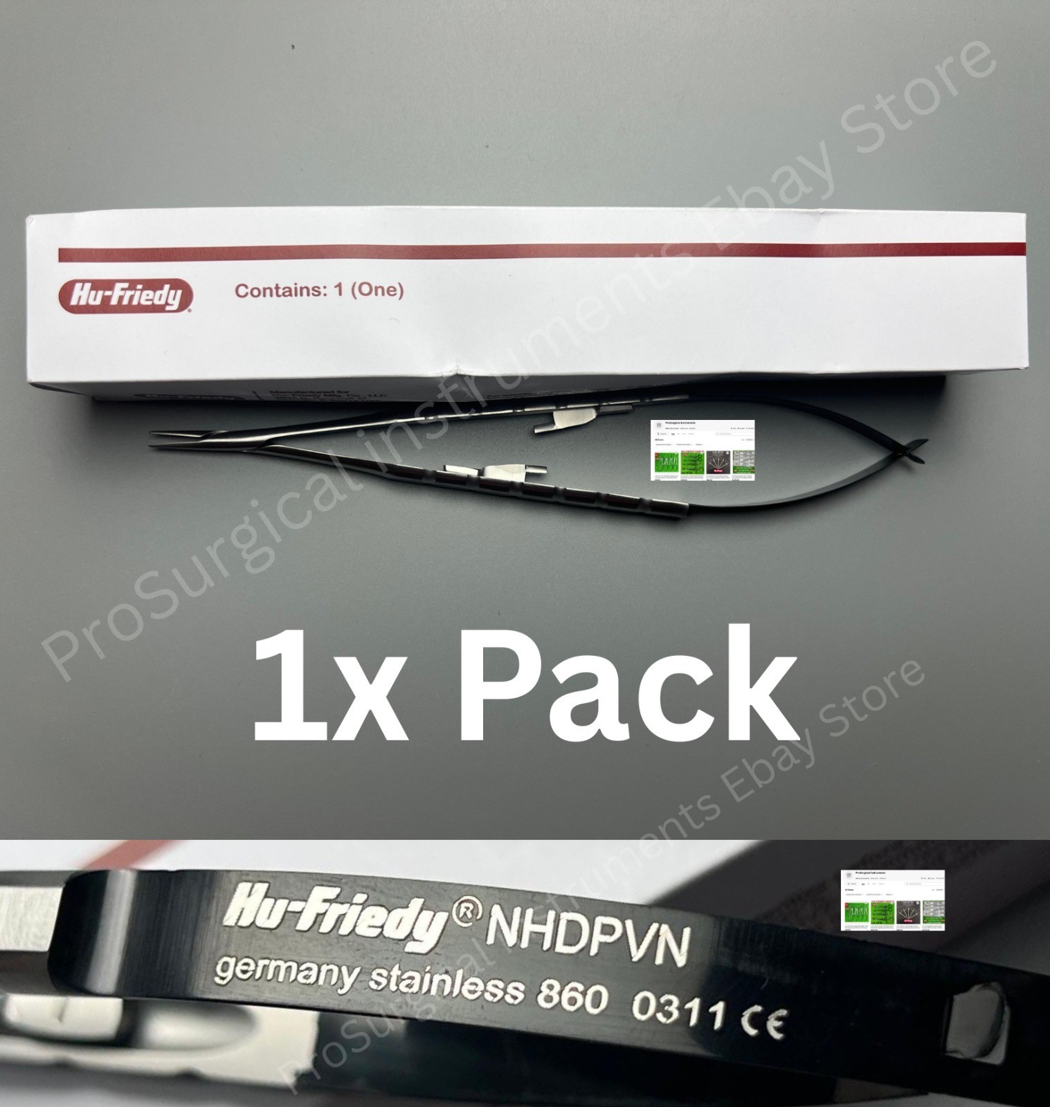 Hu-Friedy Micro Straight Castro Needle Holder Diamond Dusted 18 cm (7″) NHDPVN
