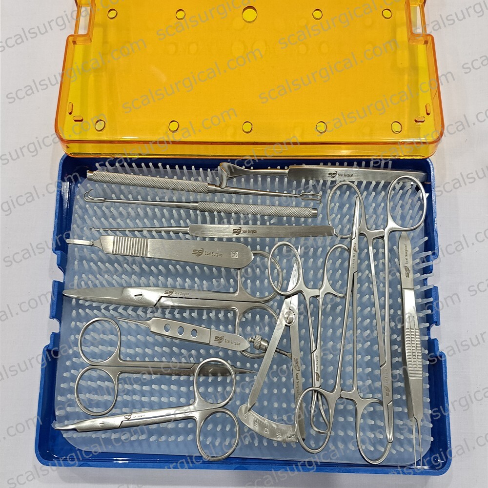 14 Pcs Blepharoplasty Surgery Instrument Set With Plastic Box Eyelid Surgery