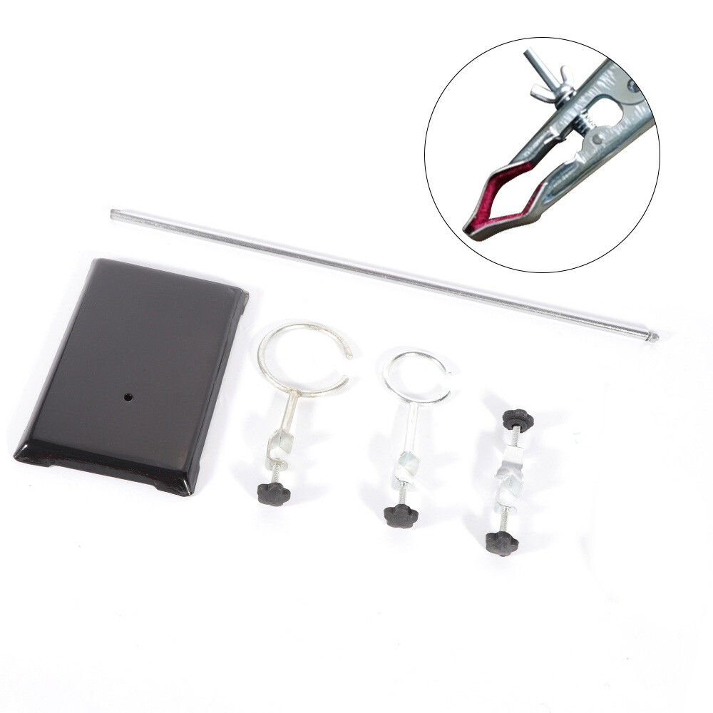 Laboratory Distilling Apparatus Stands Support Clamp Flask Retort Fixing Kit