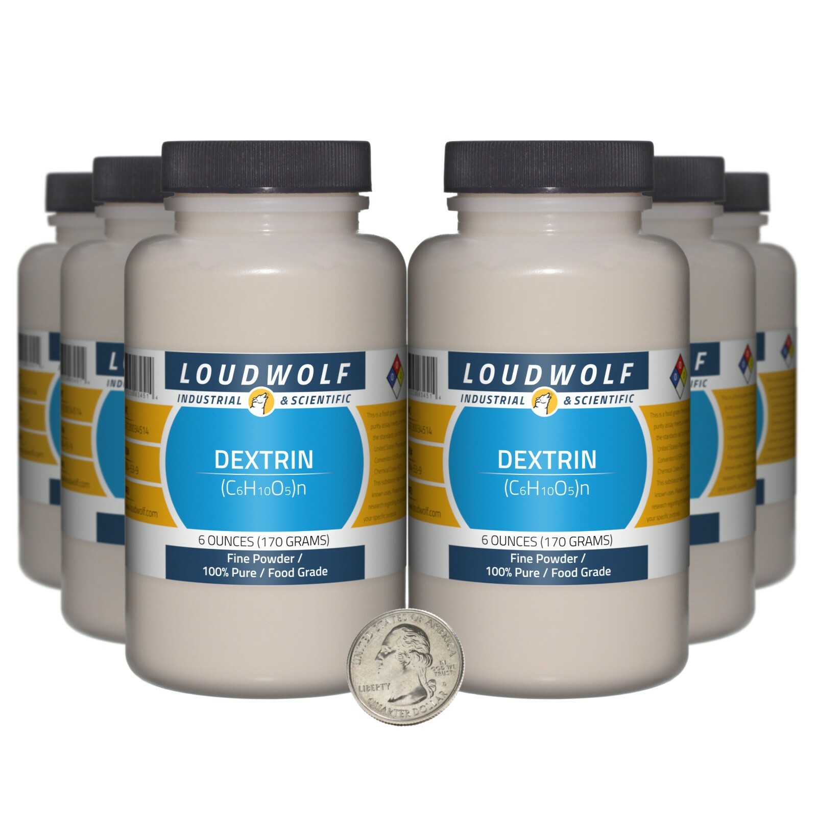 Dextrin / 2.3 Pounds / 6 Bottles / 100% Pure Food Grade / Fine Powder / USA
