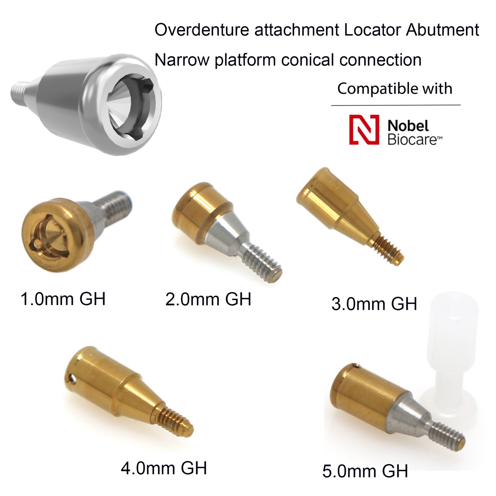 US Locator Attachment Abutment Narrow/Regular Platform fits Nobel Active Conical