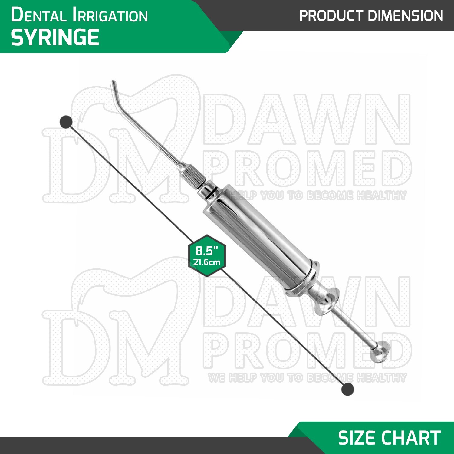 Metal Irrigation Syringe 8.5″ Dental Surgical Dentist Instrument German Grade