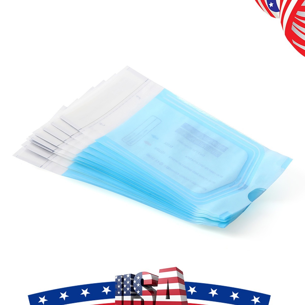 200pcs/Box Dental Self-Sealing Sterilization Pouches Bags Nail Art Tool 2.25”x5”