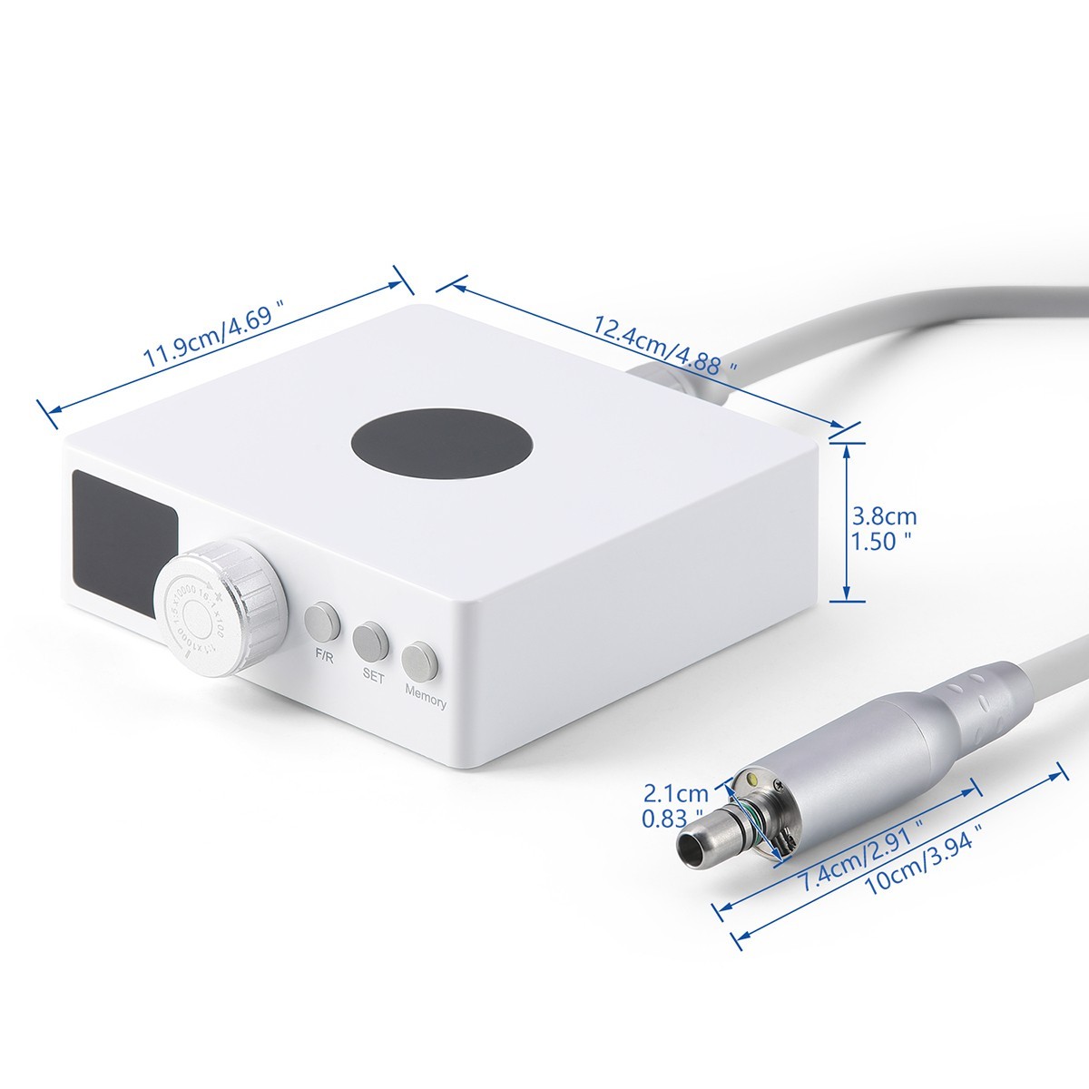 AZDENT Dental Brushless LED Electric Micro Motor Handpiece Motor 4 Hole