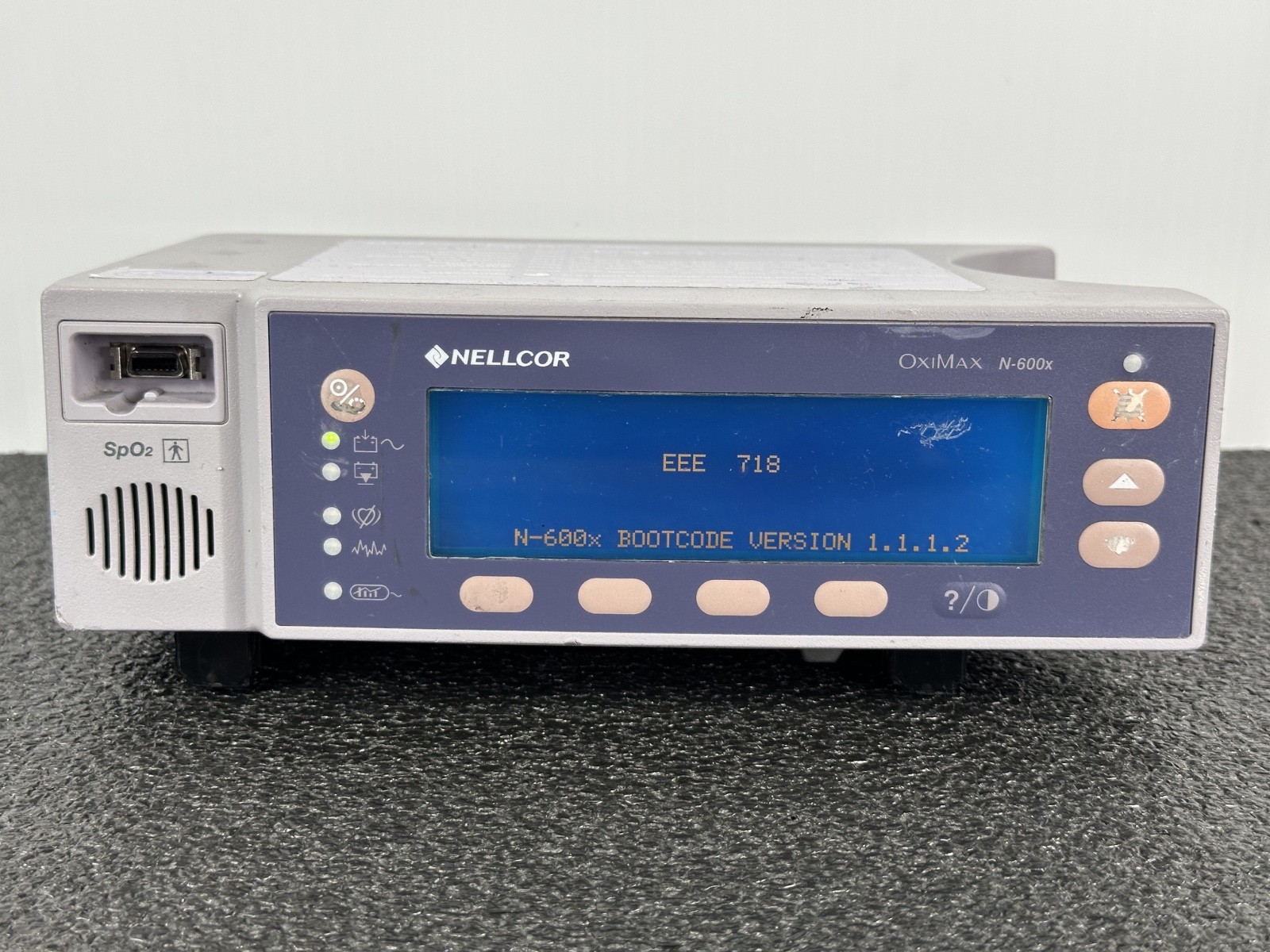 Nellcor OxiMax N-600x Pulse Oximeter Monitor EEE 718 Error For Parts