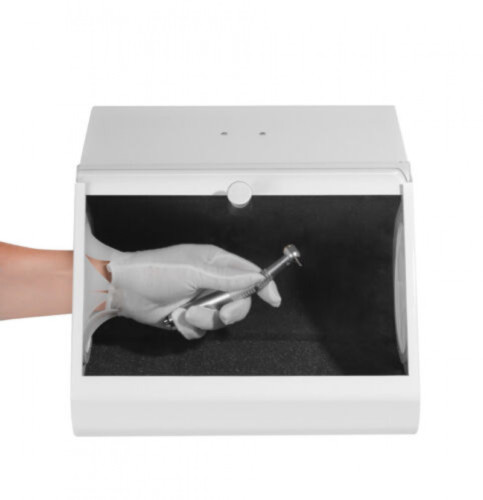 Dental Sandblasting Dust-proof Case Grinding Polishing Box Lapping Protector LED