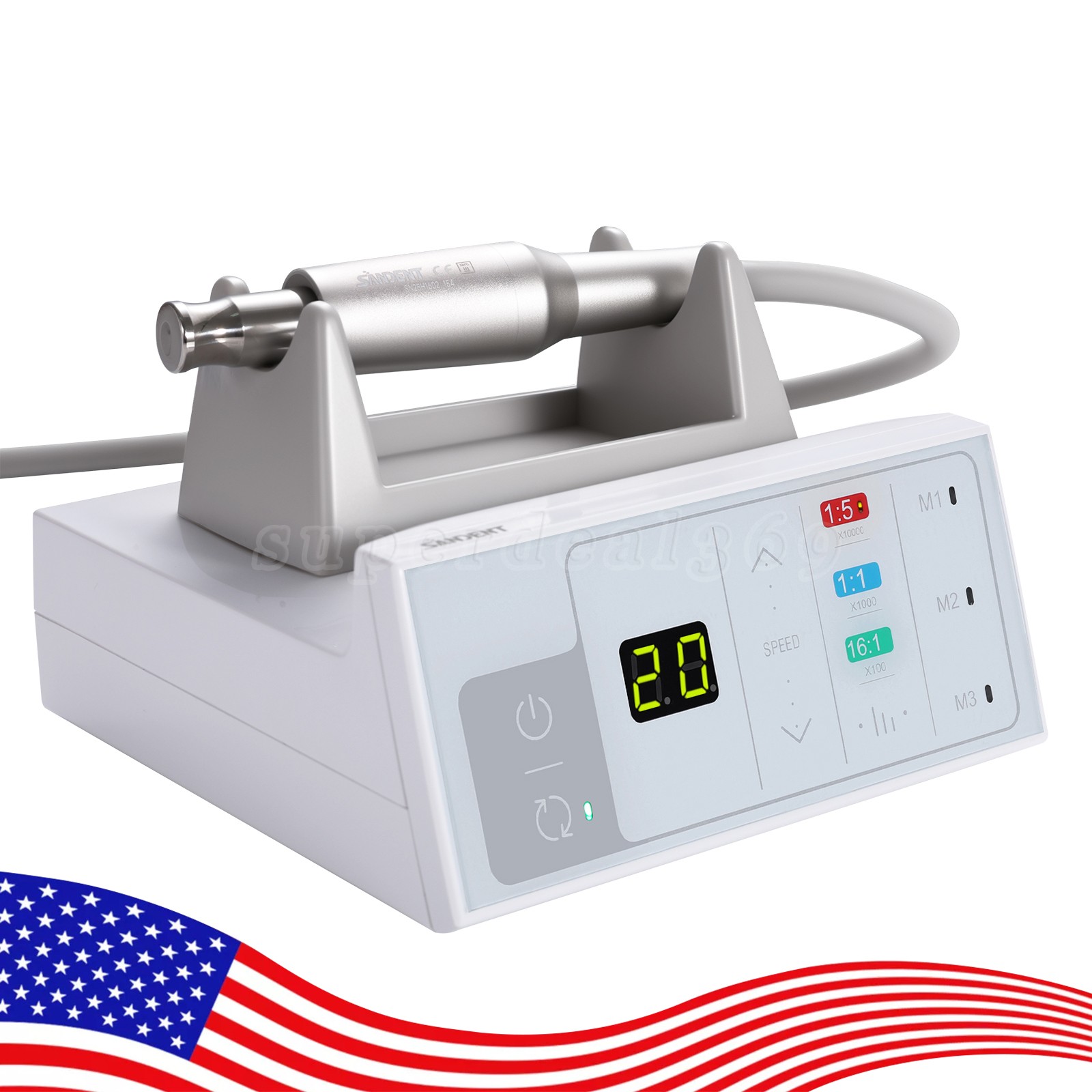 Dental Electric Handpiece Motor System LED Brushless Built-in 1:1 1:5 16:1 Modes