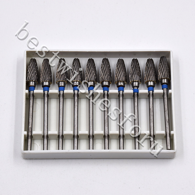F6 2.35mm Tungsten Carbide Steel Dental Plaster Alloy Acrylic Burs Tooth Drill