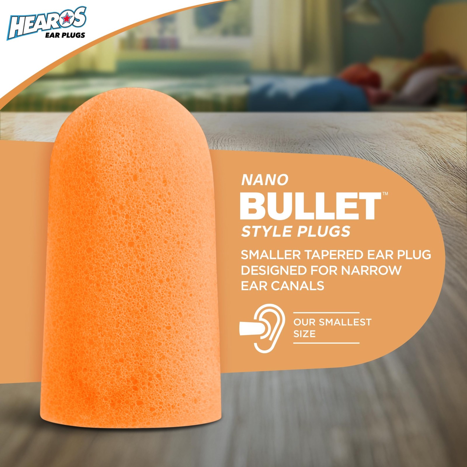 HEAROS Nanos NRR 28 Foam Ear Plugs – Extra Small Hearing Protection