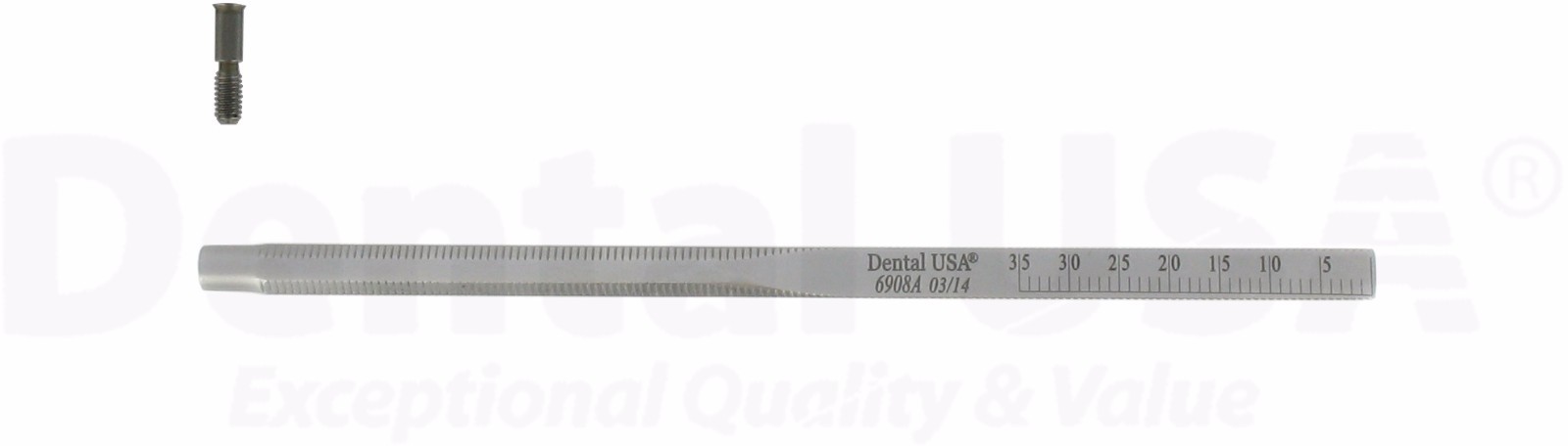 Dental USA Mirror Handle Only Thin Octagon C/S With Ruler Mod 6908A