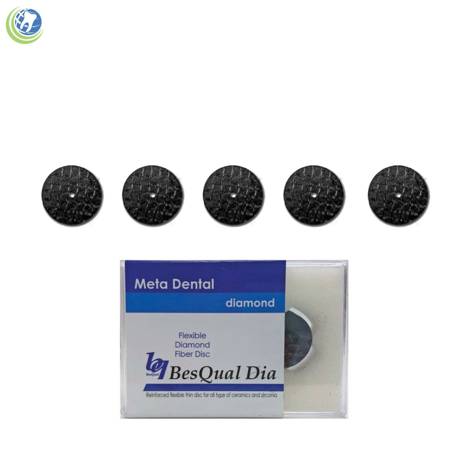 Meta Dental Ultra Thin Flexible Diamond Fiber Discs 20 X 0.2mm Unmounted 5/Box