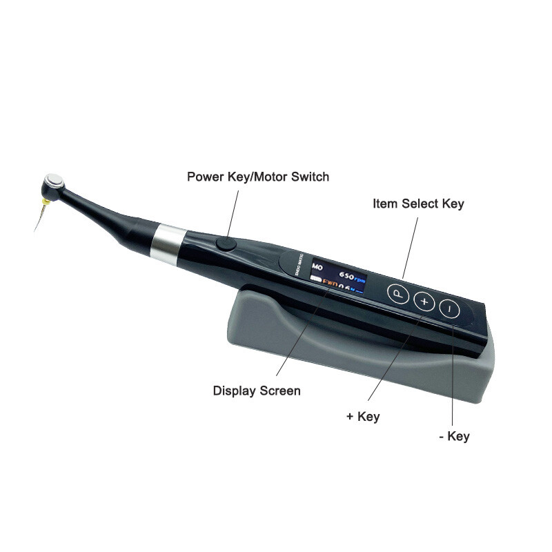 Portable Dental Cordless LED Endo Motor 16:1 Contra Angle Root Canal Treatment