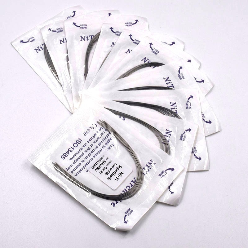 Dental Ortho Niti Super Elastic Rectangular Round Arch Wire Ovoid/Square/Natural