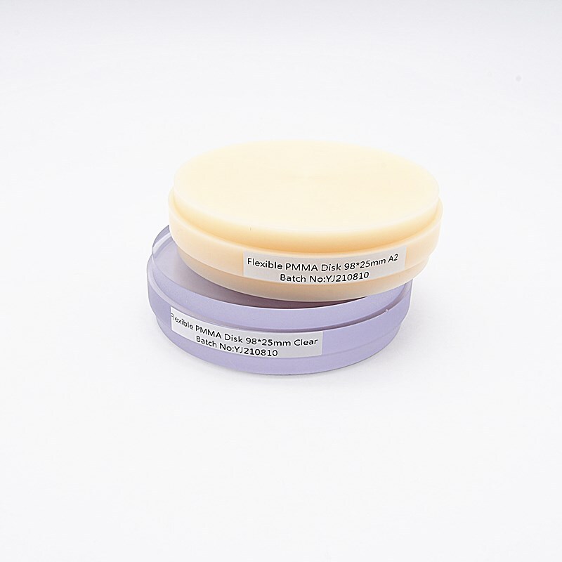 Dental Flexible Pmma Blocks Resin Actel Pmma Discs Clear A0/A1/A2/A3/B1 Colors