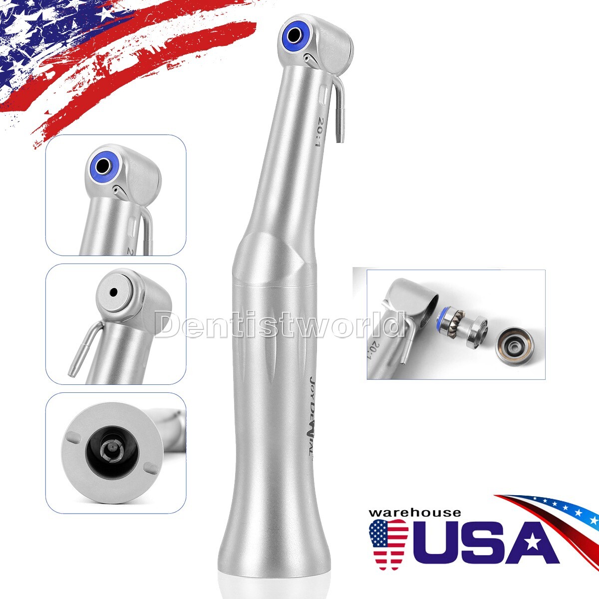 Dental Implant Surgical 20:1 Low Speed Contra Angle Handpiece for E-type Motor