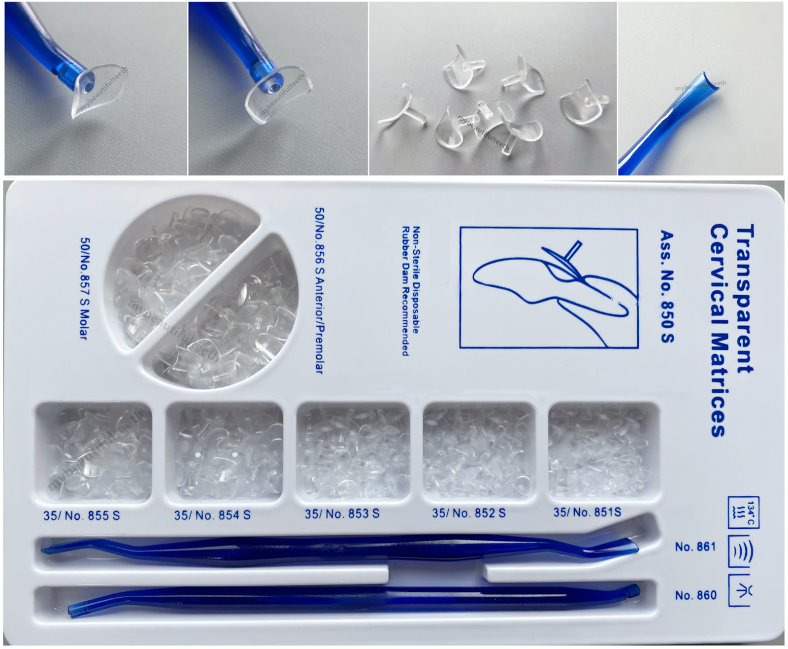 Dental Transparent Cervical Matrices Composite Gingival Retractor Clear Matrix.