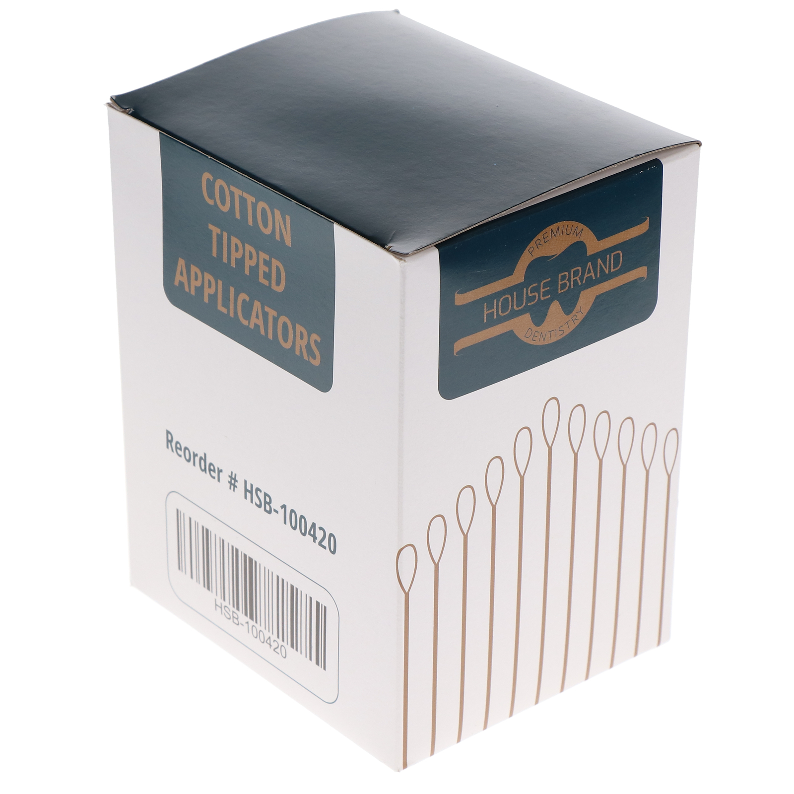 House Brand Dentistry 100420 Cotton Tipped Dental Applicators 3″ 1000/Bx