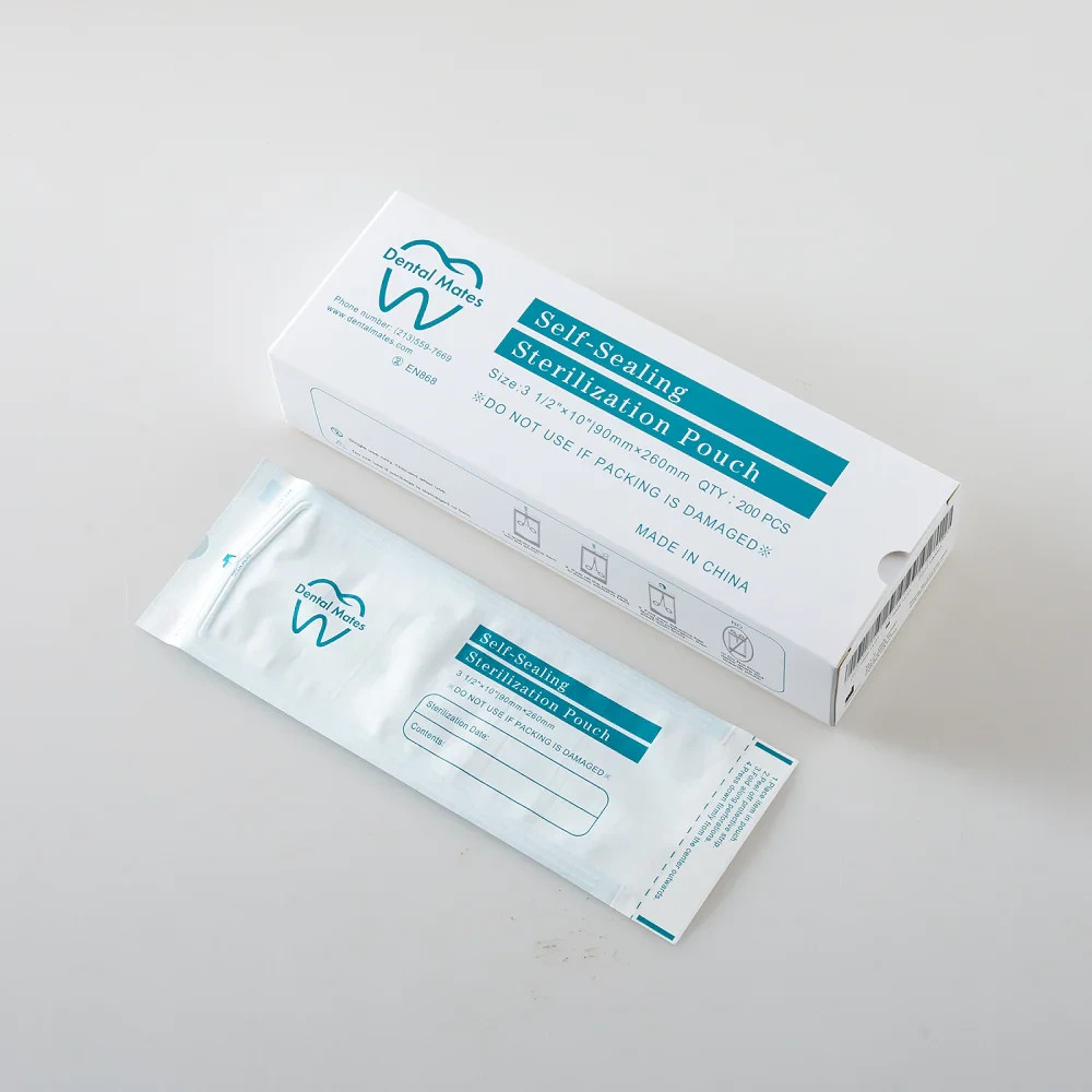 3.5″ x 10″ Self-Sealing Sterilization Pouches for Autoclave – 200pcs/Box