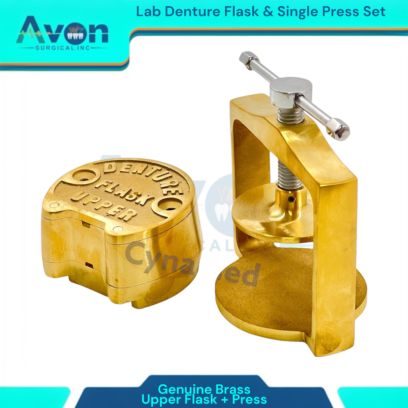 2 Pack | Single Denture Flask Press + Upper Flask – Lab Dental Partial Work