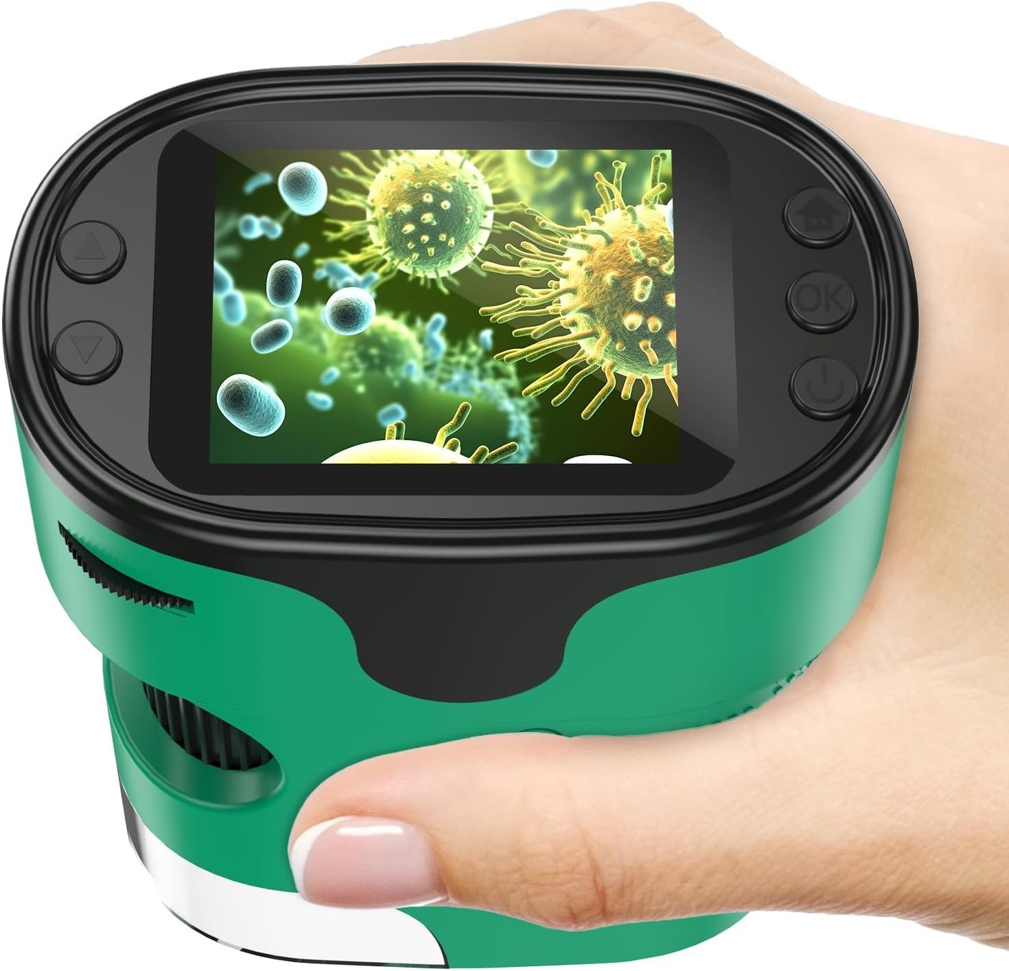 1000X Handheld Microscope for Kids 4K 2.0″ Screen Rechargeable Mini Pocket Digit