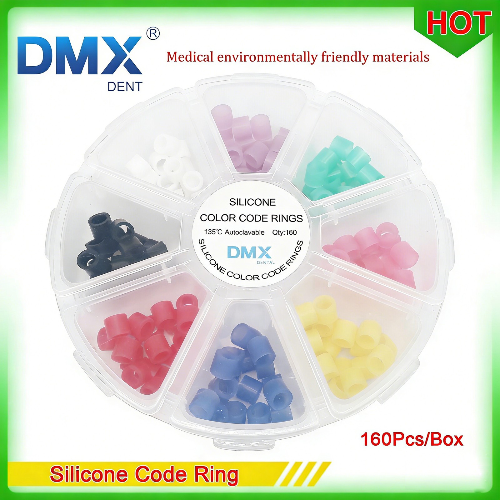 Dental / Hygienist Instrument Silicone Color Code Rings Bands Autoclavable 135ºC