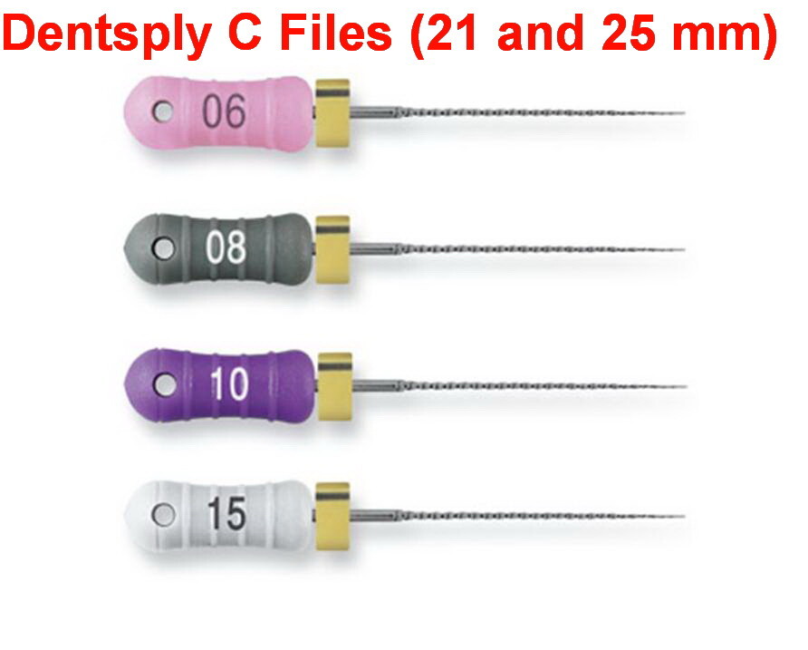 DentSply Maillefer C-File, hand endodontic file (06,08,10,15) (21 mm, 25 mm)