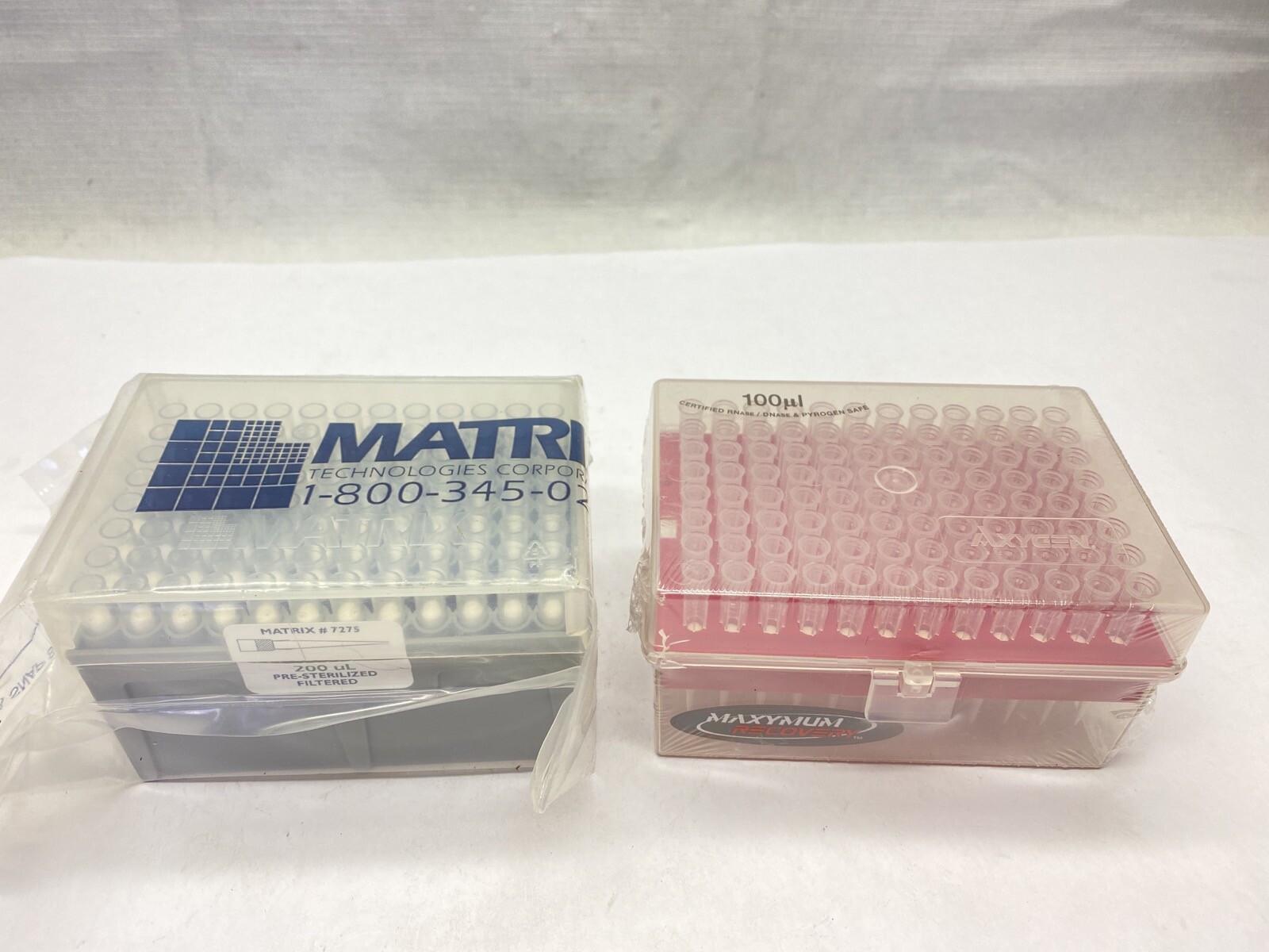 (480) PROLAB MATRIX AXYGEN 100uL 200uL Pipet Tips 5×96/Rack 41071006 7275